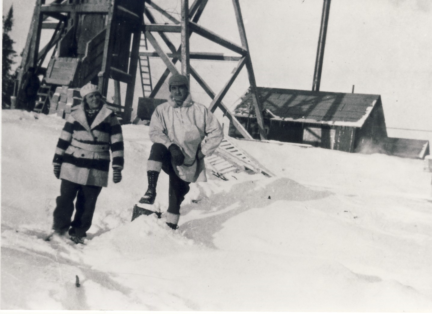Margaret and William Cochenour at Howey Mine, 1928